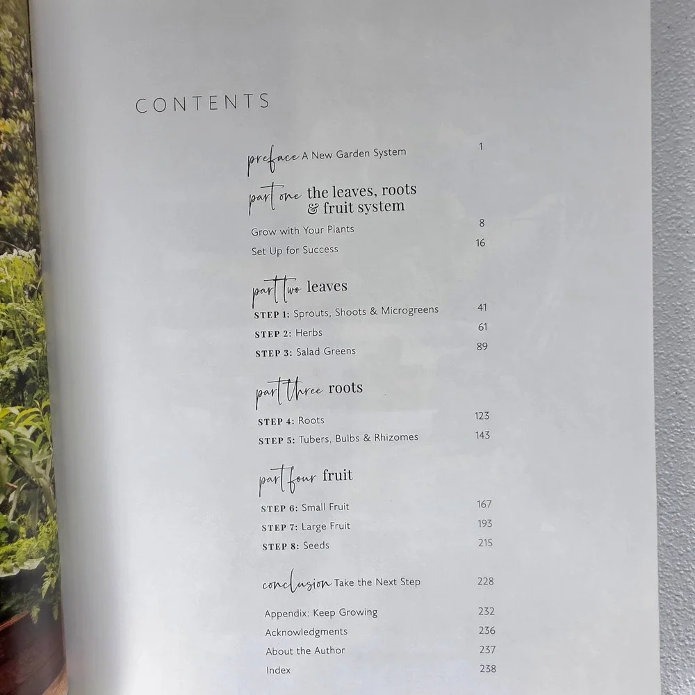 Nicole Johnsey Burke Leaves Roots & Fruit Hardback Book Organic Kitchen Garden